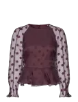 STINE GOYA - 2069 Organza, Sheer Peplum Top - Pikkade varrukatega - M