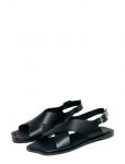 ALOHAS - Nalu Black Leather Sandals - Madalad sandaalid - 36