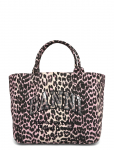 Ganni - Leopard-Print Canvas Tote Bag - Rihmaga kotid - ONE SIZE