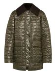 Ganni - Shiny Quilt Midi Jacket - Polsterdatud jakid - L/XL