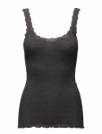 Rosemunde - Rwbabette Silk Sl Deep Back Lace Top - Varrukateta - XL