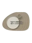 LIND DNA - 4-Set Table Mat Curve L Hippo - Lauamatid - 37X44CM