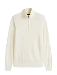Tommy Hilfiger - Pima Org Ctn Cashmere Zip Mock - Poolpika lukuga džemprid - XXL