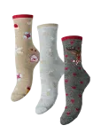 Pieces - Pcjingle Glitter Socks 3-Pack Bc Mxm - Tavalised sokid - ONE SIZE