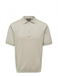 ONLY & SONS - Onswyler Life Reg 14 Ss Zip Polo Knit - L&uuml;hikeste varrukatega kootud polos&auml;rgid - S