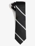 AN IVY - Black White League Silk Tie - Lipsud - ONE SIZE