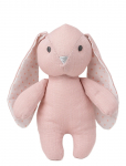 Teddykompaniet - Elina, Rabbit In Cotton And Linen Fabric, Pink - Pehmed loomad - H:20CM