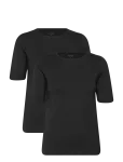 URBAN QUEST - 2-Pack Women Bamboo Shortsleeved T-Shirt Slim Fit - L&uuml;hikeste varrukatega - S