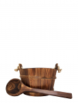 Emendo - Bucket With A Rope + Ladle - Saunatarvikud - ONE SIZE