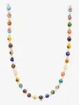 Nialaya - Men's Pearl Necklace With Hand-Painted Glass Beads - Kaelakeed - ONE SIZE 51 cm