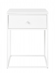 House Nordic - Rasa - Side Table, 1 Drawer, White, White Frame 40X40X55 Cm - Abilauad ja v&auml;ikesed lauad - ONE SIZE