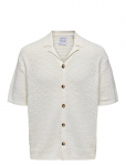 ONLY & SONS - Onsthiago Ovz 7 Ss Resort Crochet Shirt - L&uuml;hikeste varrukatega kootud polos&auml;rgid - M