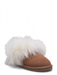 Rosemunde - Rhevelyn Leather Long Hair Slippers - Sussid ja pl&auml;tud - 41