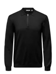 ONLY & SONS - Onswyler Life Reg 14 Half Zip Polo Knit - Pikkade varrukatega kootud polos&auml;rgid - S