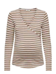 Only Maternity - Olmjoy L/S Wrap Stripes Top Jrs Noos - Pikkade varrukatega - M