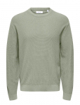 ONLY & SONS - Onstony Rlx 12 Ls Waffle Crew Knit Noos - &Uuml;mara kaelusega - XL