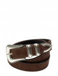 Nudie Jeans - Western Suede Silver Belt Dark Brown - Klassikalised v&ouml;&ouml;d - 75