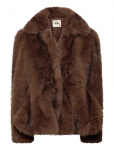 Monki - Faux Fur Peplum Jacket - Kunstkarusnahk - 42