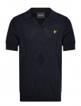 Lyle & Scott - Argyle Knitted Polo - L&uuml;hikeste varrukatega kootud polos&auml;rgid - XXL