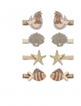 Mimi & Lula - 8 Hair Clips - Mini Mermaid Ocean Pearl - Juukseklambrid - ONE SIZE