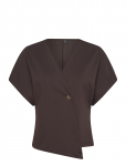 Vero Moda - Vmsmilla Sonja Ss V-Neck Top Exp - L&uuml;hikeste varrukatega - L