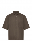 Lindbergh - Solid Dobby Cotton Shirt S/S - Vabaaja s&auml;rgid - XXL