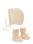 Moonboon - Knitted Bonnet And Booties Giftbox - Beebide kinkekomplektid - 0-3M(56/62CM)