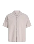 Jack & Jones - Jjebreeze Linen Blend Resort Shirt Ss Sn - Vabaaja s&auml;rgid - S