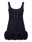 Self Portrait - Blue Denim 3D Flower Mini Dress - L&uuml;hikesed kleidid - 38