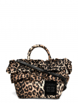 Ganni - Ruffled-Upper Leopard-Print Tote Bag - Rihmaga kotid - ONE SIZE