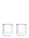Blomus - Set Of 2 Insulated Espresso Glasses - 0,08 L - Nero - Clear Glass - Espressotassid - L 5.8CM