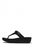 FitFlop - Lulu Glitz-Bow Leather Toe-Post Sandals - Pl&auml;tud - 37