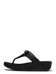 FitFlop - Lulu Glitz-Bow Leather Toe-Post Sandals - Pl&auml;tud - 37