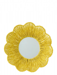 J-Line - Wall Mirror Raffia Yellow - Seinapeeglid - ONE SIZE