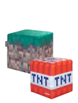 Minecraft - Pouf, Ottoman, Set Of 2, Upholstered - Tumbad - ONE SIZE