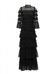 Malina - Carmine Long Sleeve Lace Maxi Dress - Maksikleidid - XXL
