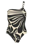 Missya - Capri One Shoulder Aop Swimsuit - Ujumisriided - 44