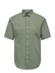 ONLY & SONS - Onscaiden Life Ss Solid Linen Shirt Noos - L&uuml;hikeste varrukatega - S