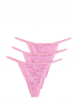 Lindex - Brief Jennie Lace Thong 3 Pack - Stringid - L