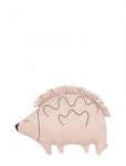 NOBODINOZ - Cushion In Washed French Linen L1N0 - Enzo The Hedgehog - Padjad - ONE SIZE