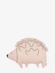 NOBODINOZ - Cushion In Washed French Linen L1N0 - Enzo The Hedgehog - Padjad - ONE SIZE