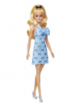 Barbie - Fashionistas Doll #237 In Blue Bow Halter Dress, Blonde Ponytail With Bow Accessory - Nukud - ONE SIZE