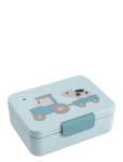 Done By Deer - Lunch Box W/Divider Tiny Farm Blue - Toidukarbid - 17.5X 13X H 6.5CM