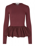 STINE GOYA - Rib / Light Cotton, Long Sleeve Balloon Top - Pikkade varrukatega - XS