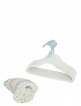 3 Sprouts - 3 Sprouts Set, Velvet Hangers (15 Pcs.) And Closet Divider (8 Pcs.), Cream/Terrazzo - Konksud ja riidepuud - ONE SIZE