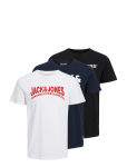 Jack & Jones - Jor30History Tee Ss Crew Neck 3Pk Mp - L&uuml;hikeste varrukatega - S