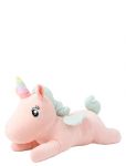 Teddykompaniet - Kramis, Liggande Enh&ouml;rning, Stor, Persika - Pehmed loomad - 52 CM