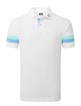 FootJoy - Sleeve Stripe Pique - Spordi l&uuml;hikeste varrukatega polos&auml;rgid - M