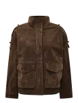 Gina Tricot - Faux Suede High Neck Jacket - T&ouml;&ouml;jakid - L