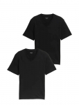 Tom Tailor - Double Pack V-Neck Tee - L&uuml;hikeste varrukatega - M